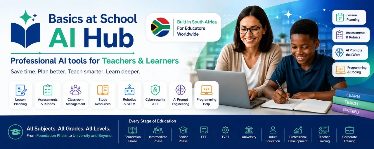 Basics at School AI Hub — professional AI tools for teachers and learners